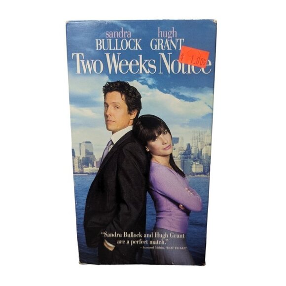 2002 Two Weeks Notice Movie VHS Sandra Bullock Hugh Grant - Picture 1 of 6